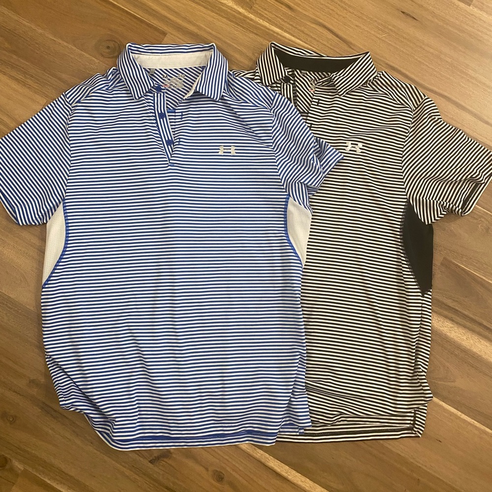 2 Men’s Large Under Armour Polos